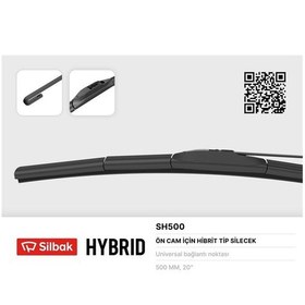 Resim Sılbak Sh500 Sılecek Supurgesı Hıbrıt Tıpı 500mm Unıversal 