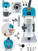 Resim Graizer 6 Kademe Devir Ayarlı Formika Traşlama Freze Makinesi 6 Mm + 12 Adet Uç Hediye-MAVİ 