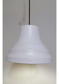 Resim Riolight Retro Beyaz Içi Beyaz Tekli Metal Sarkıt Çap: 27Cm 