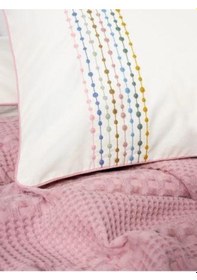 Resim Tek Kişilik Pike Takımı Aura Pebble Pembe Pembe 