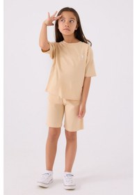 Resim U.S. Polo Assn. U.s. Polo Assn Kız Çocuk Krem Bermuda Takım Us1848-c-v57 KREM 