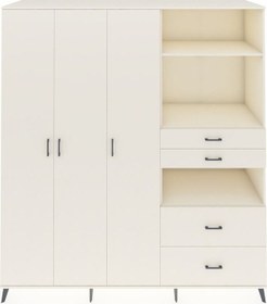 Resim Kronos Dolap 12 Raflı 4 Çekmeceli Tek Askılı 220x59x243 Aytaşı-aytaşı/aytaşı Aytası/aytası - Aytası 