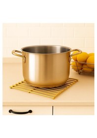 Resim Kare Izgara Nihale, Metal Nihale, Çay Altlığı, Tencere Ve Tava Altlığı Altın 