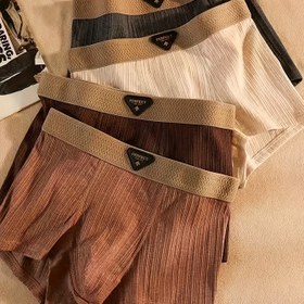 Resim 3 adet Erkek Boxer Şort - Yumuşak, Nefes Alabilen ve Rahat Pamuk, Elastik Bel ve Bağcıklı Düz Renk İç Çamaşırı 