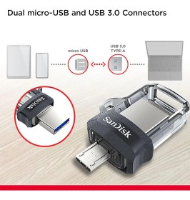 Resim Sandisk Ultra Dual Drive SDDD3-064G-G46 64 GB Flash Bellek 
