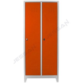 Resim Jessan Ofis 2 li Standart Soyunma Dolabı Gri Turuncu 