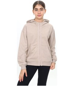 Resim Toontoy Kız Çocuk Kapüşonlu Hırka Bej 