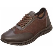 Resim BYN7018 Kahve Büyük Numara Erkek Deri Spor Ayakkabı Kauçuk Rahat Geniş Kalıp Costo Shoes
