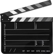 Resim Moveevo Siyah Akrilik Film Klapboard - İngilizce Model 4 - 30x24.5cm Gösterge Tahtası 