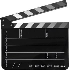 Resim Moveevo Siyah Akrilik Film Klapboard - İngilizce Model 4 - 30x24.5cm Gösterge Tahtası 