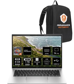 Resim HP EliteBook 845 G10 R5 7540U 8GB DDR5 1TB SSD 14'' WUXGA W11H Dizüstü Bilgisayar & PER4 ÇANTA 