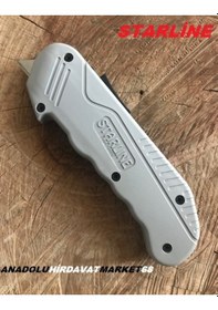 Resim Starline Maket Bıçagı Halı Kesme Falçata Bıçağı Otomatik 19Mm 