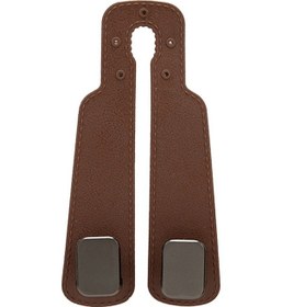 Resim Yunboo Araba Koltuk Arka Çift Kanca - Telefon Tutucu Ve Gizli Depolama, Yumuşak Silikon, 10 Kg Yük Kapasitesi, Tekli Paket, Açık Kahverengi 