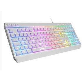Resim Rampage KM-R57 Beyaz RGB Q 12800 DPI Klavye Mouse Gaming Set 