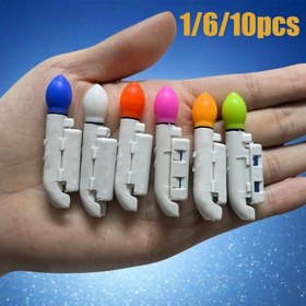 Resim 1/6/10 adet Işıklı Elektronik Kart Tokası Balık Şamandırası | Pille Çalışır, Su Geçirmez Değildir, Tuzlu Su ve Tatlı Su İçin Uygundur, Pil Dahil Değildir 