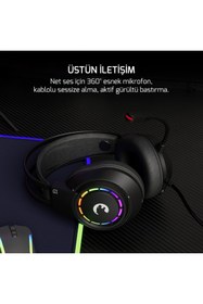 Resim GamePower Voldon Siyah 7.1 Surround Rainbow Gaming Kulaklık 