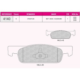 Resim Beser 4140 On Fren Balatası Tk Clıo Iv 12 Logan Iı 12 Sandero Iı 12 Symbol Iı 08 Ince Tıp 