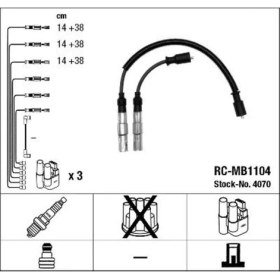 Resim Ngk 4070 Ateşleme Kablosu RC-MB1104 
