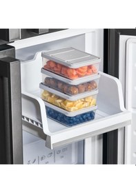 Resim Selka Nora 4 Adet 0.5 Lt. Saklama Kabı Açık Gri 