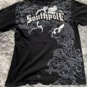 Resim Kadınlar İçin Y2K Grafikli Tişört - Siyah Çiçek ve Harf Baskılı Kısa Kollu Yuvarlak Yaka Kontrast Dikiş Detaylı Üst | Makinede Yıkanabilir Normal Kesim Günlük T-Shirt, Bayan Tişört 