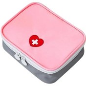 Resim Toptan Mini Ev İlk Yardım Çantası Çantası Seyahat Taşınabilir Paket Acil Durum Kiti Çanta Ilaç Saklama Çantası Küçük Organizatör Gümüş 