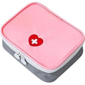 Resim Toptan Mini Ev İlk Yardım Çantası Çantası Seyahat Taşınabilir Paket Acil Durum Kiti Çanta Ilaç Saklama Çantası Küçük Organizatör Gümüş 