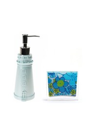 Resim SIVI SABUNLUK,DİŞ FIRÇALIK 2 Lİ BANYO SETİ,DENİZ FENERİ VE MAVİ Ç Mavi 