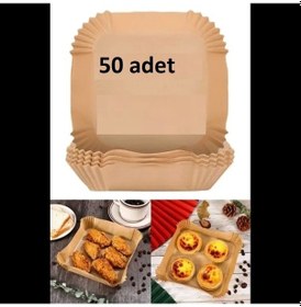 Resim Fritöz Pişirme Kağıdı 50 Adet Çok Renkli 