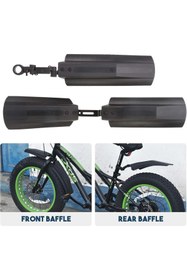 Resim Asroya Plastik Ön Arka Bisiklet Geniş Çamurluk Seti 20-29 Jant E-bike / Fat Bike / Bisiklet Uyumlu 