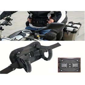 Resim BABUN Motosiklet Yolcu Artçı İçin Temassız Kemerli Tutma Kolu Tutamacı Tutacağı Emniyet Kemeri 