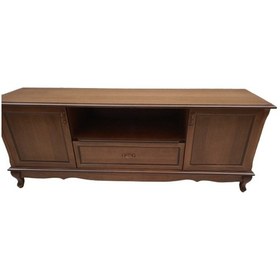 Resim Tv Sehpası Klasik Model Mobilya Ahşap Kayın Avangart ASLAN Ayak Parlak Ceviz Renk 120 cm El Yapımı 