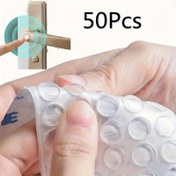 Resim 50 Adet Silikon Kapı Stoperi Tampon Pedi - Şeffaf, Kendinden Yapışkanlı Gürültü Azaltma ve Yüzey Koruması Kauçuk Ayaklar Dolaplar, Çekmeceler, Mobilya Için 