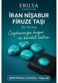 Resim Sertifikalı Doğal İran Nişabur Firuze Taşı Kütle 10-15 Mm Huzur 