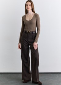 Resim Classic Pleated Trousers Mink - MINK / 40 