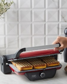 Resim Karaca Gastro Grill Glass Premium 2400W Izgara ve Tost Makinesi Wood Craft 6 Dilim Kapasiteli 