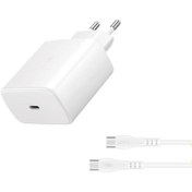 Resim 45W USB-C Süper Hızlı Şarj Aleti Seti Type-C Beyaz S-50 Sunix