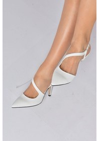 Resim Fox Shoes Beyaz Sivri Burun Kadın Topuklu Ayakkabı K404910809 