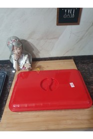 Resim BAROTTİ 2'li Dikdörtgen Uyumlu Plastik Borcam Kapağı Taşımaya Uygun Borcam Kapak (gri-kırmızı) 