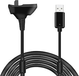 Resim Xahpower Xbox 360 için 6Ft Şarj Kablosu, Kablosuz Kumanda USB Şarj Kablosu Microsoft Xbox360 / Xbox 360 Slim Kablosuz Oyun Kumandaları ile Uyumlu 