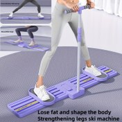 Resim Çok Amaçlı Fitness Tahtası, Kayak Makinesi Pelvik Taban Antrenörü, Katlanabilir Ayarlanabilir Yükseklikli Tutamaklı 2’si 1 Arada Bacak Egzersiz Ekipmanı, Yoga ve Pilates Tam Vücut İnceltme Antrenörü, Ev Kullanımı ve Seyahat İçin Uygun - Bacaklar ve Bel için Evrensel Yanık Egzersiz Cihazı, Unisex 
