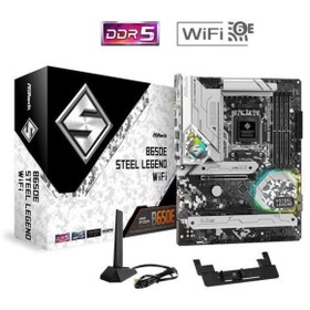 Resim ASROCK B650e Steel Legend Wıfı-6e Ddr5 Hdmı-dp Pcıe 4.0 Am5 Atx 