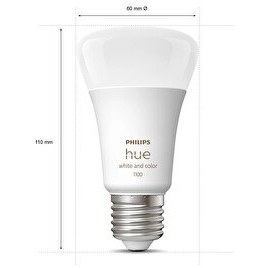 Resim Philips Huewca 9-75W Renkli Akıllı Ampul E27 Bluetooth Özellikli Aydınlatma 