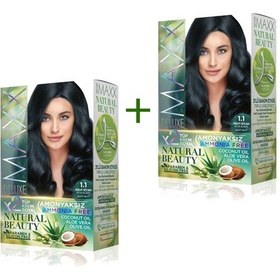 Resim 2 Paket Natural Beauty Amonyaksız Saç Boyası 1.1 Mavi Siyah 
