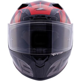 Resim Zeus ZS-826 Pearl Black Red BK3 Kapalı Kask XL Tam Yüz Kullanım için Mikrometrik Bağlantı 