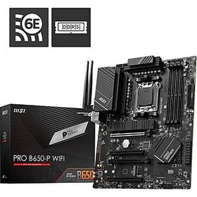 Resim MSI PRO B650-P WIFI DDR5 6000MHZ 1XHDMI 1XDP 2XM.2 USB 3.2 ATX AM5 ( AMD AM5 7000 SERİLİ İŞLEMCİ UYUMLU) 