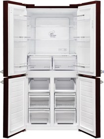 Resim Vestel Retro FD56011 Bordo 487 LT No-Frost Gardırop Tipi Buzdolabı 