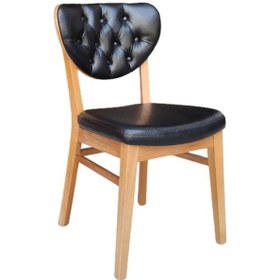 Resim Olivya Ahşap Sandalye Siyah 