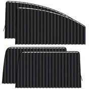 Resim Xuweiwei 2/4pcs Araba Pencere Perdesi Front Window Rear Window 4pcs Portatif Ayarlanabilir Kamp Perdeleri 