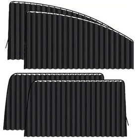 Resim Xuweiwei 2/4pcs Araba Pencere Perdesi Front Window Rear Window 4pcs Portatif Ayarlanabilir Kamp Perdeleri 