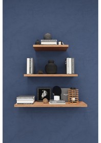 Resim Asra Trend Modern 3'lü Uçan Raf Çok Amaçlı Duvar Rafı Organizer %100 Mdf Kitaplık Mutfak Banyo Rafı Drf05 Petra 